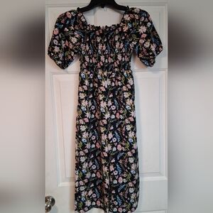 Rare Editions Smocked Floral Kids One Piece Girls Casual Jumpsuit Sz 6x/7